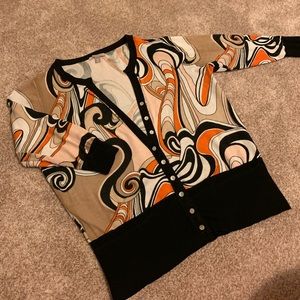 Cardigan paisley design